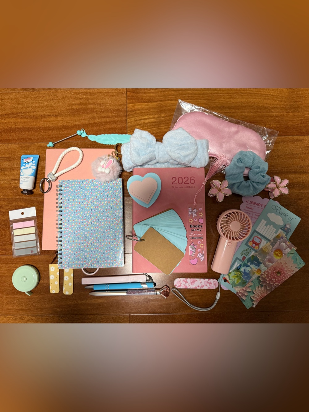 Pastel Pink & Light Blue Bookish Bundle Essentials